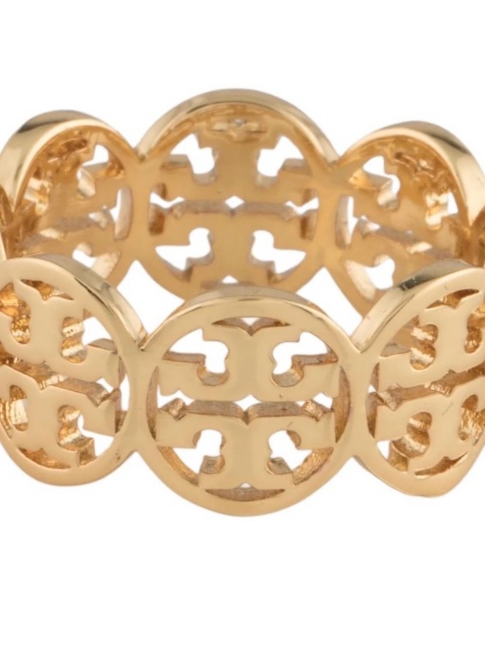 Tory Burch Frozen Logo Eternity Ring NWT - Picture 3 of 4